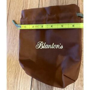 🔥Blanton's Bourbon Bag, Brown Leatherette w/Gold Draw Strings Logo 750 Collect